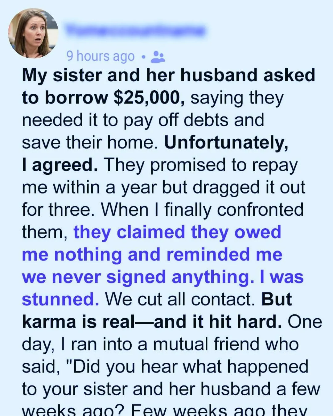 My Sister Betrayed Me Over $25,000… But Karma Had Other Plans