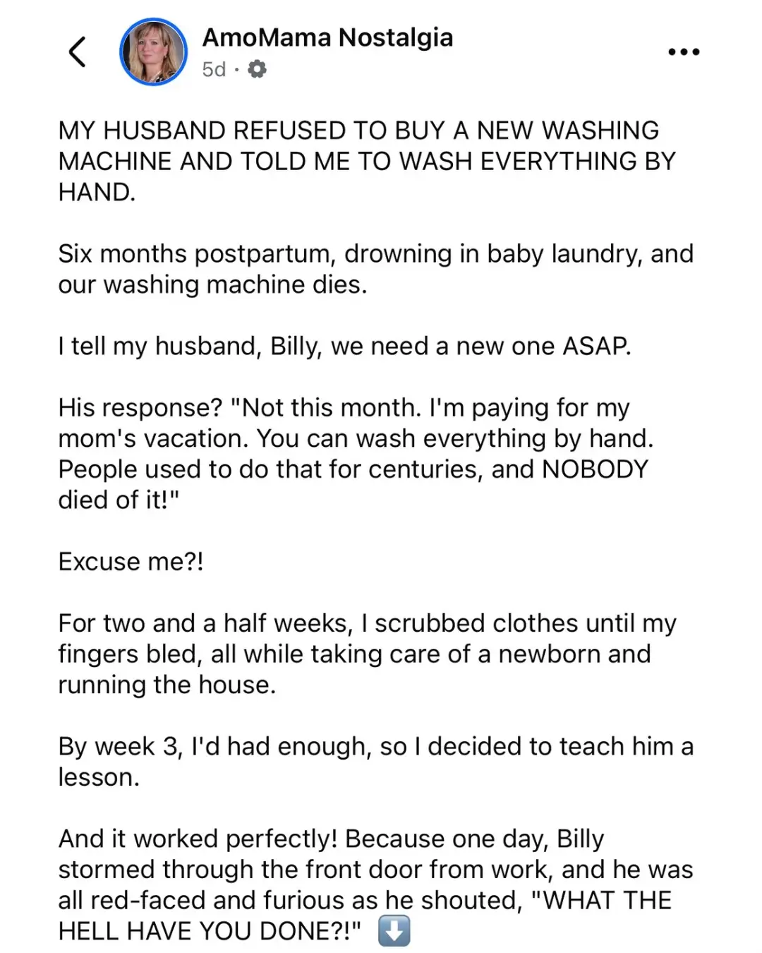 My Husband Refused to Buy a New Washing Machine and Told Me to Wash Everything by Hand — Because He Promised His Mom a Vacation Instead