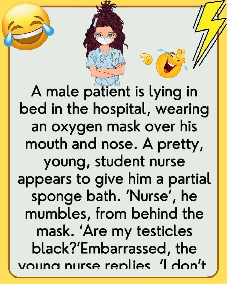 A Male Patient is Lying in Bed in The Hospital
