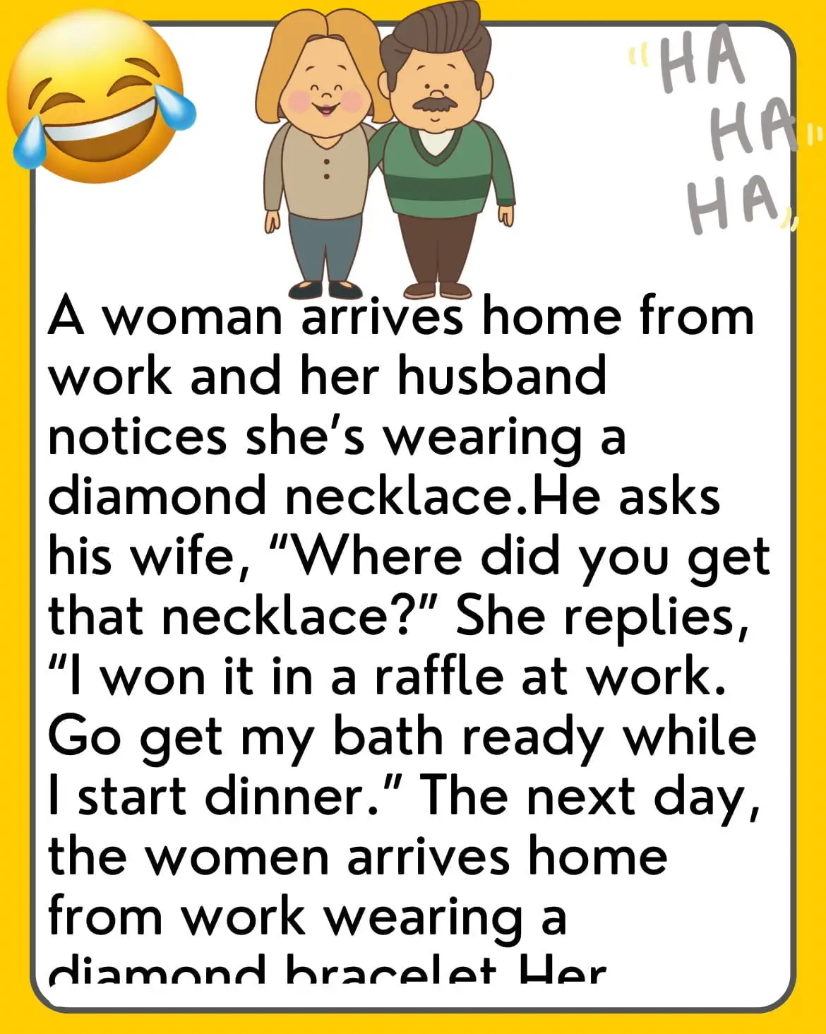 Husband Notices Wife Wearing A Diamond Necklace