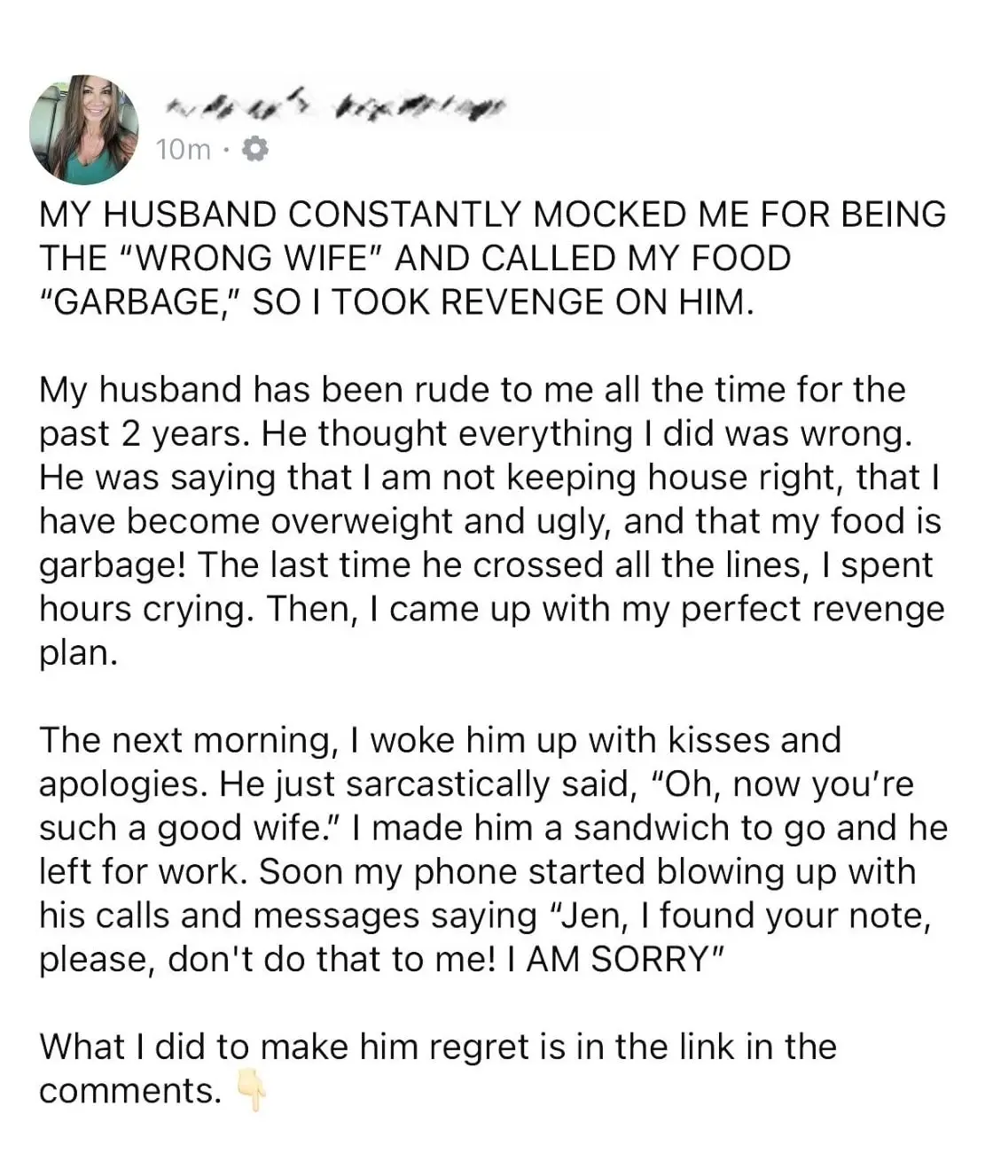Man Who Constantly Mocks Wife’s Cooking Was Left Broken by Hidden Note in Sandwich
