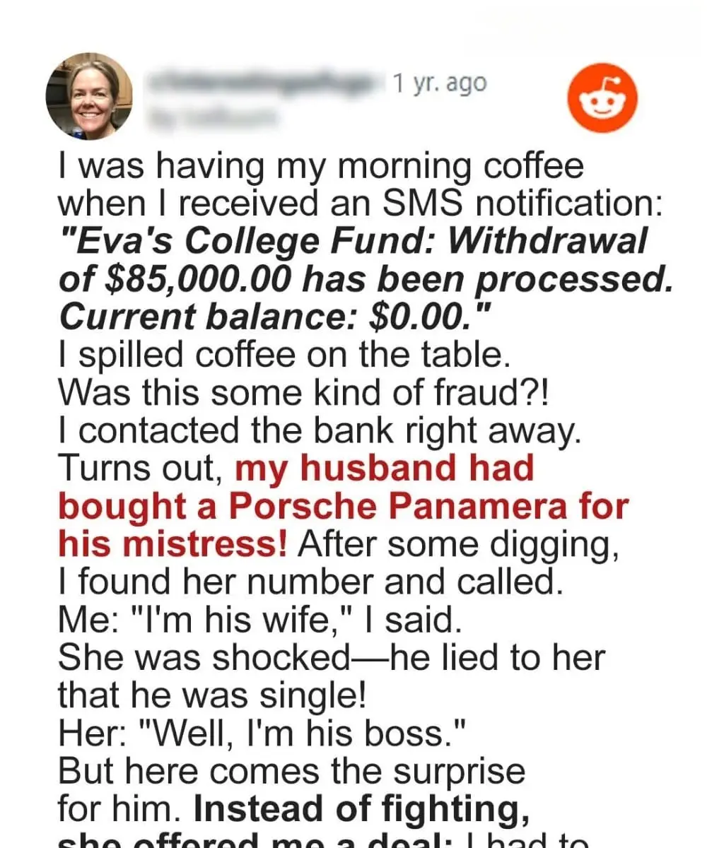 My Husband Drained Our Child’s College Fund for a Fancy Car for His Mistress — I Called Her, and to My Surprise, She Offered Me a Deal