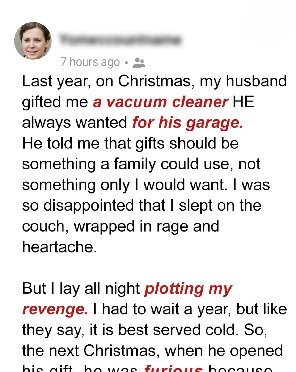 My Husband Gave Me a Christmas Gift That Completely Upset Me – The Following Year, I Planned My Revenge