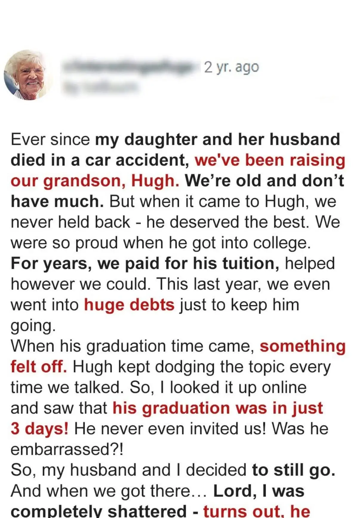 Old Couple Spends Last Savings for Grandson’s Education, He Doesn’t Invite Them to His Graduation