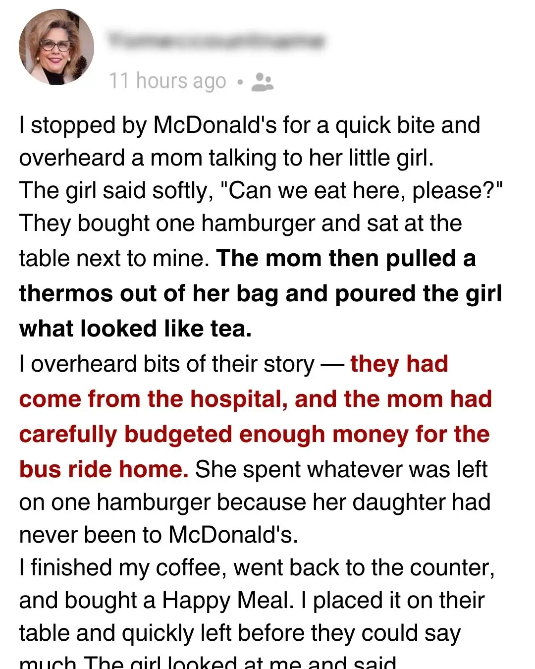 A Happy Meal and a Heart Full of Sorrow