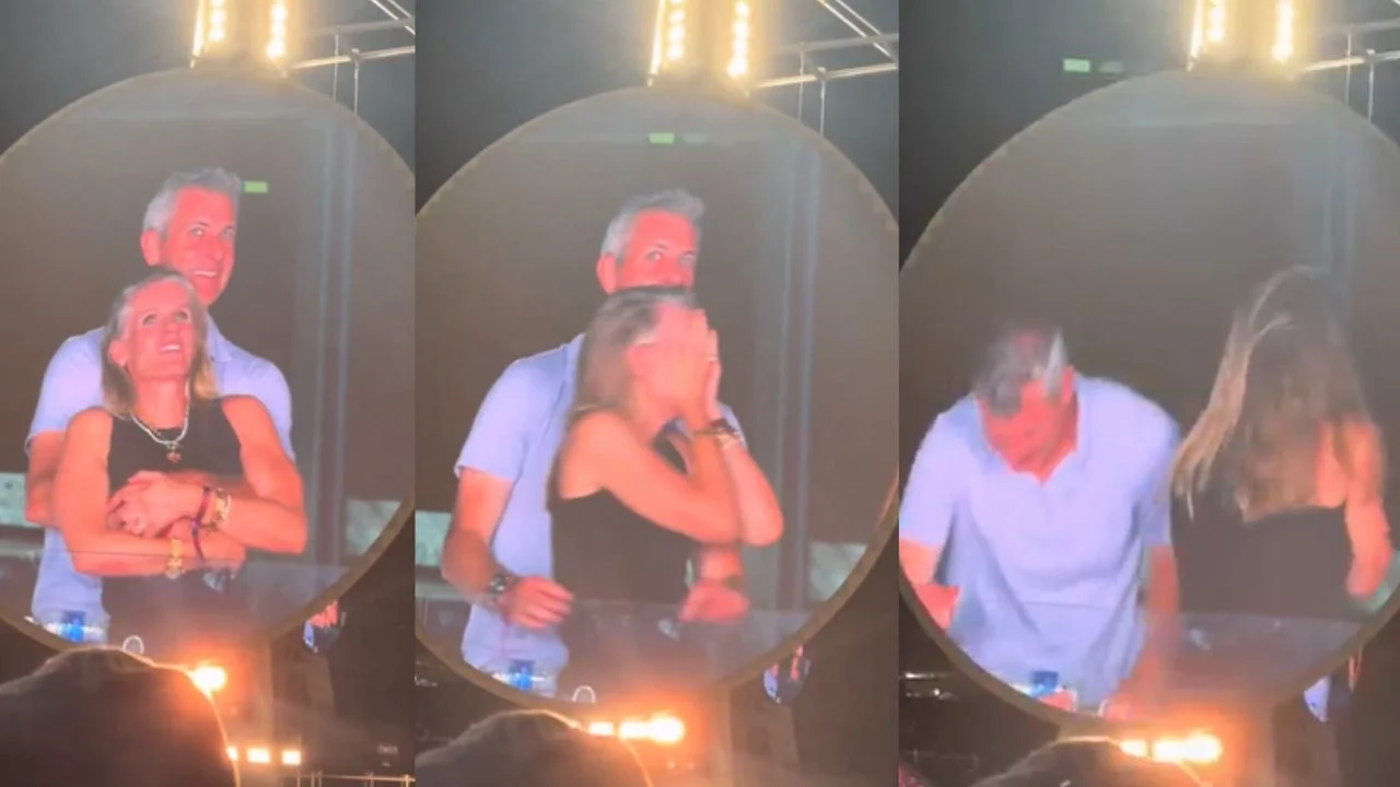 I përqafuar me punonjësen e tij, sipërmarrësi i njohur kapet mat teksa del në ekranin gjigant në koncertin e Coldplay! (Video)