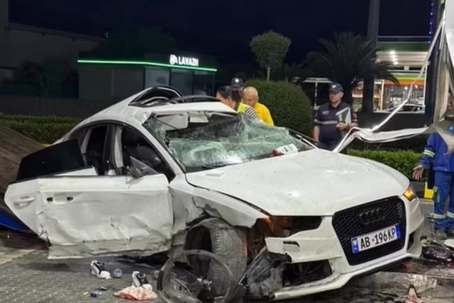 PAMJET NGA AKSIDENTI TRAGJIK NË VORË/ “Audi” ku udhëtonin 3 të rinjtë u përplas me karburantin në Marikaj